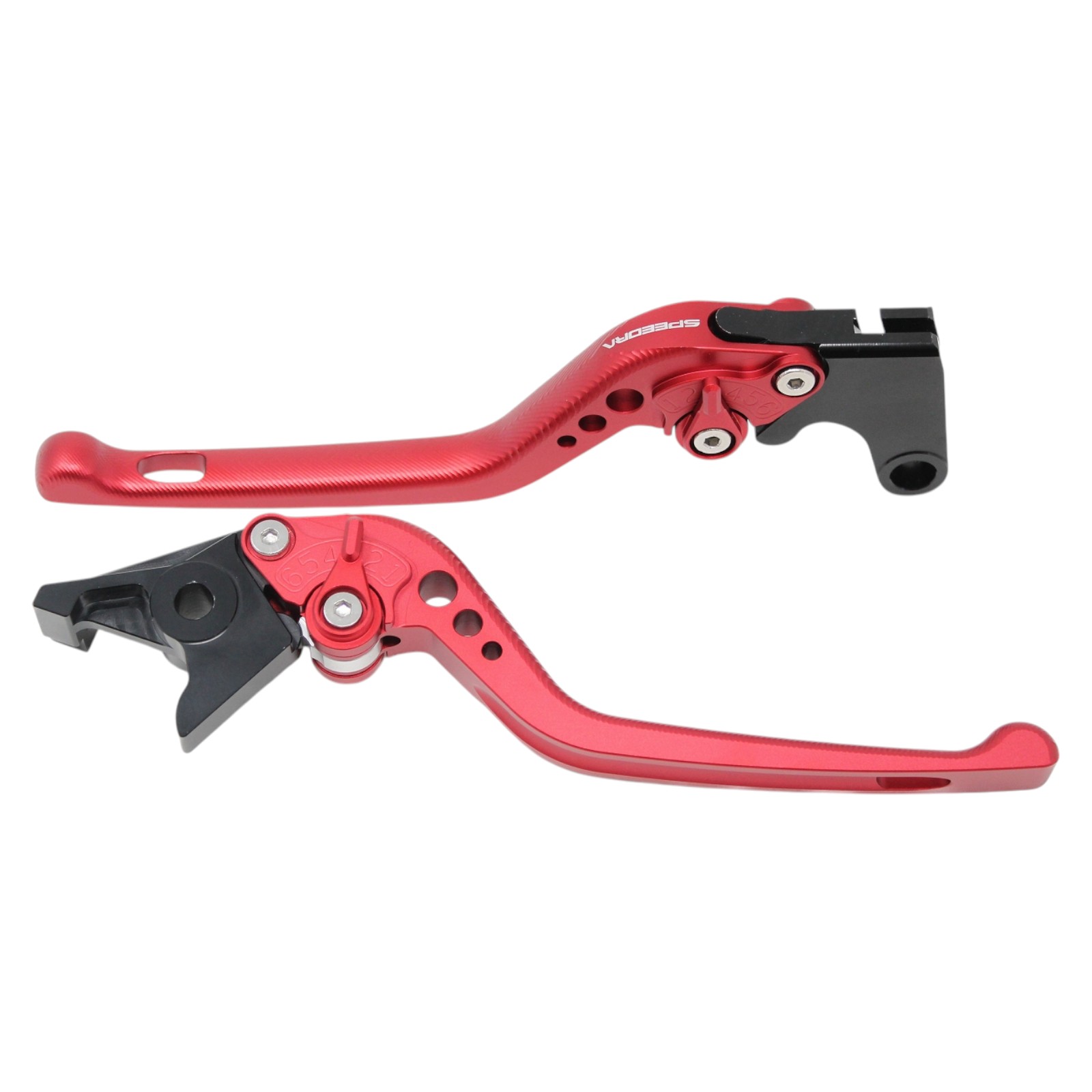 SPEEDRA アジャストレバー 3Dロング(レバー/マットレッド アジャスター/マットブラック) YAMAHA用 LVEM091RD-BK バイク