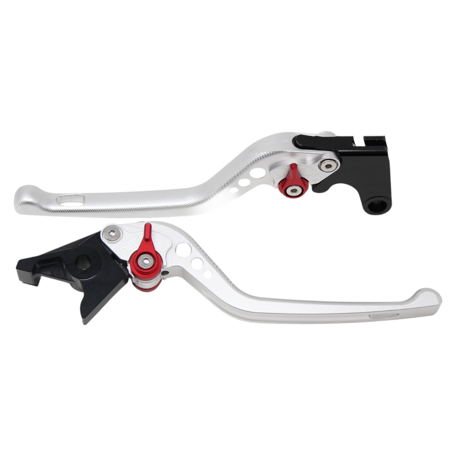 SPEEDRA アジャストレバー 3Dロング(レバー/マットシルバー アジャスター/マットレッド) YAMAHA用 LVEM091SR-RD バイク