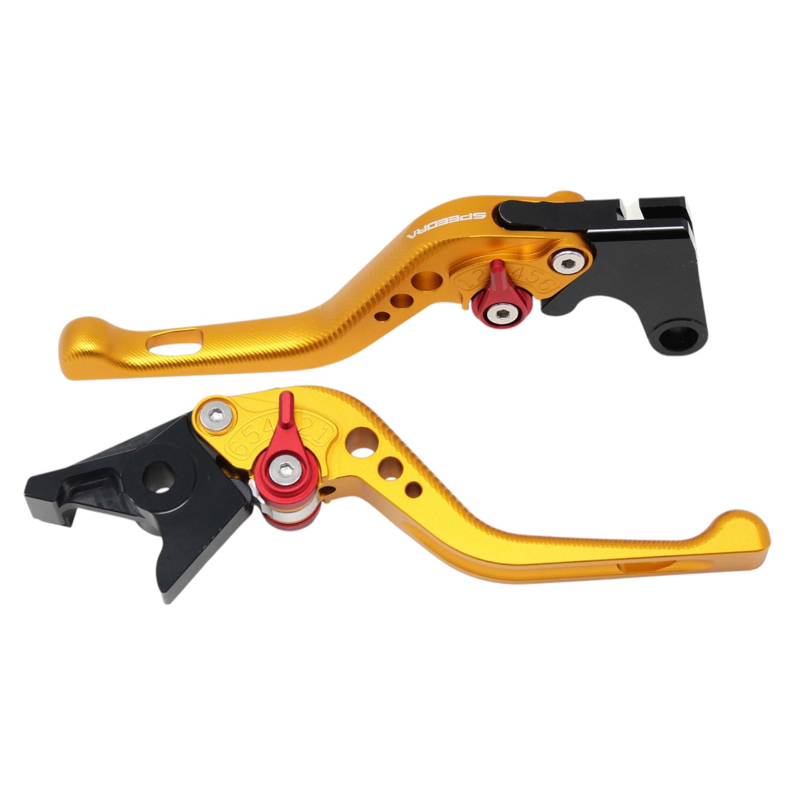 SPEEDRA アジャストレバー 3Dショート(レバー/マットゴールド アジャスター/マットブラック) YAMAHA用 LVFM091GD-BK バイク
