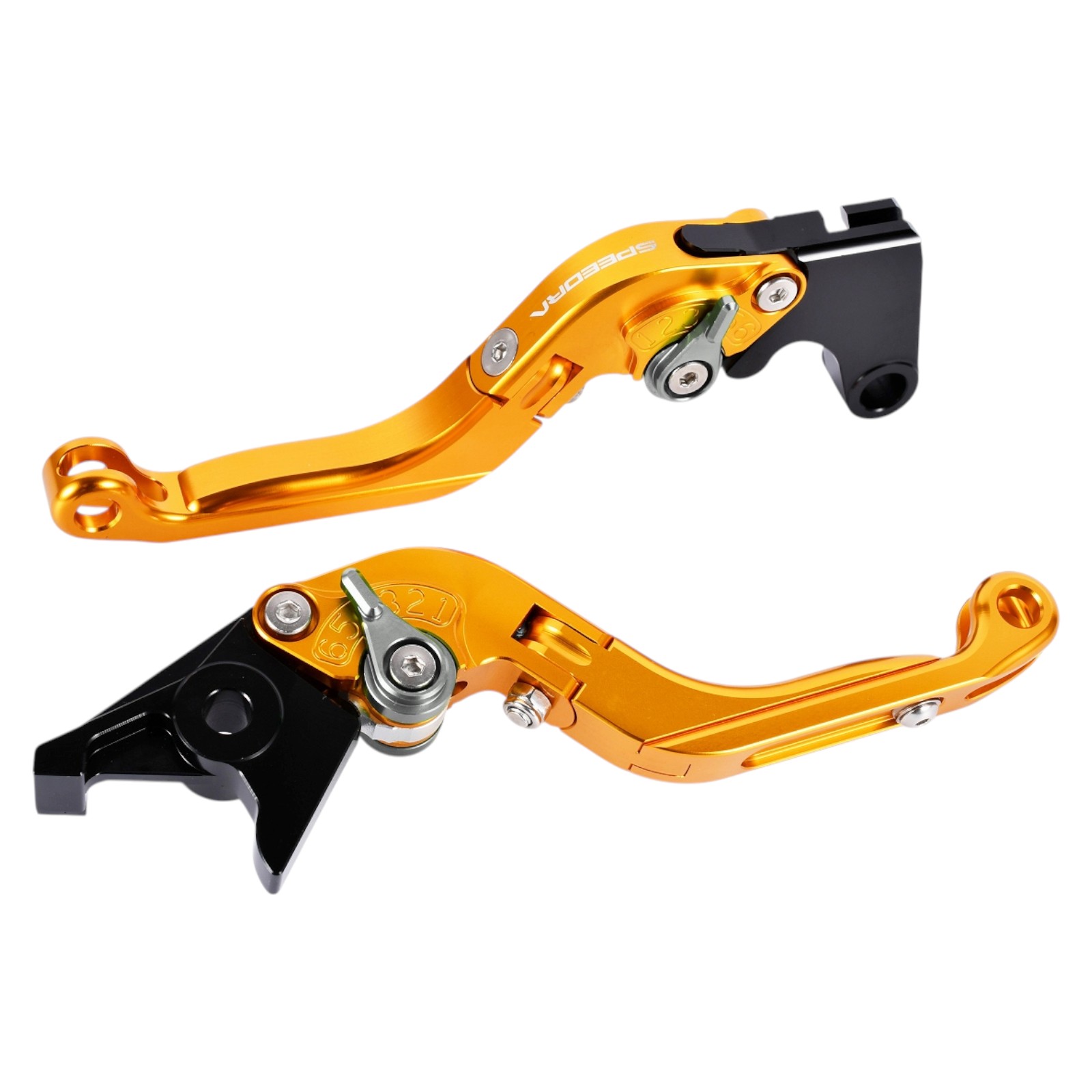 SPEEDRA アジャストレバー 可倒延長式(レバー/ゴールド アジャスター/チタン エクステンション/レッド) YAMAHA用 LVGG091GD-TMRD バイク