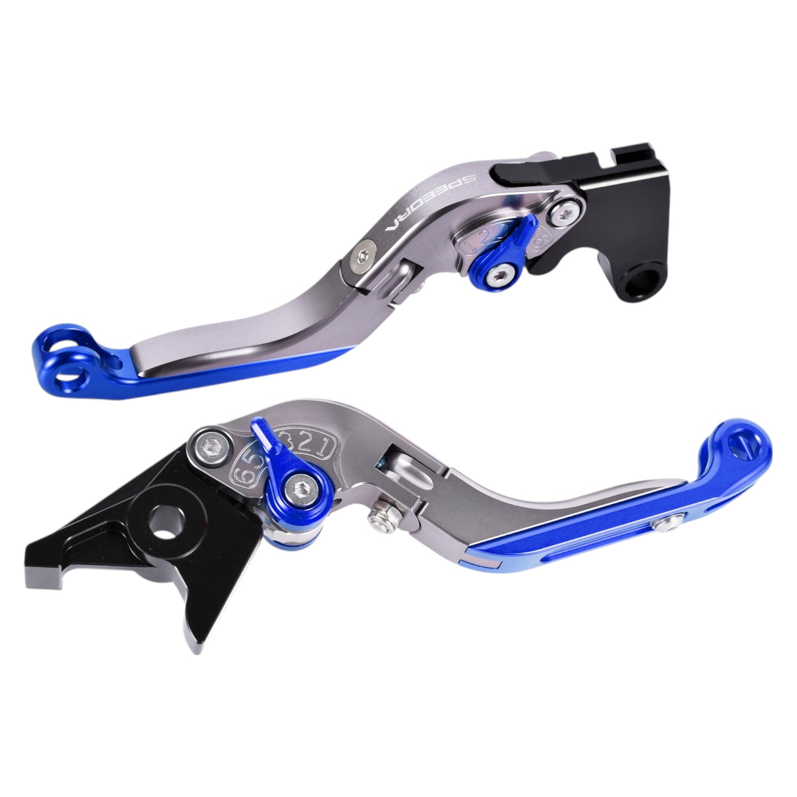 SPEEDRA アジャストレバー 可倒延長式(レバー/チタン アジャスター/ブルー エクステンション/レッド) YAMAHA用 LVGG091TM-BERD バイク