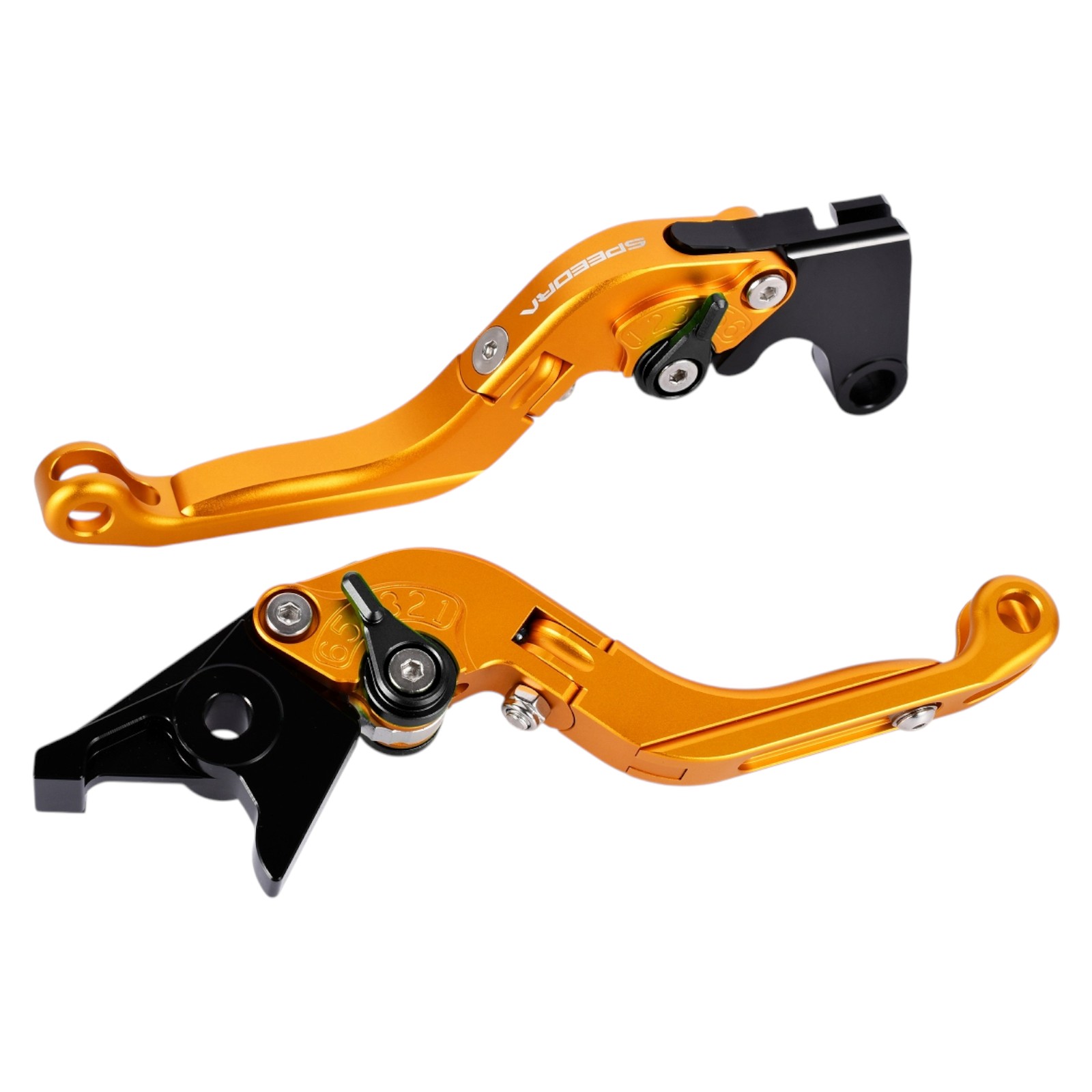 SPEEDRA アジャストレバー 可倒延長式(レバー/マットゴールド アジャスター/マットブラック エクステンション/マットゴールド) YAMAHA用 LVGM091GD-BKGD バイク