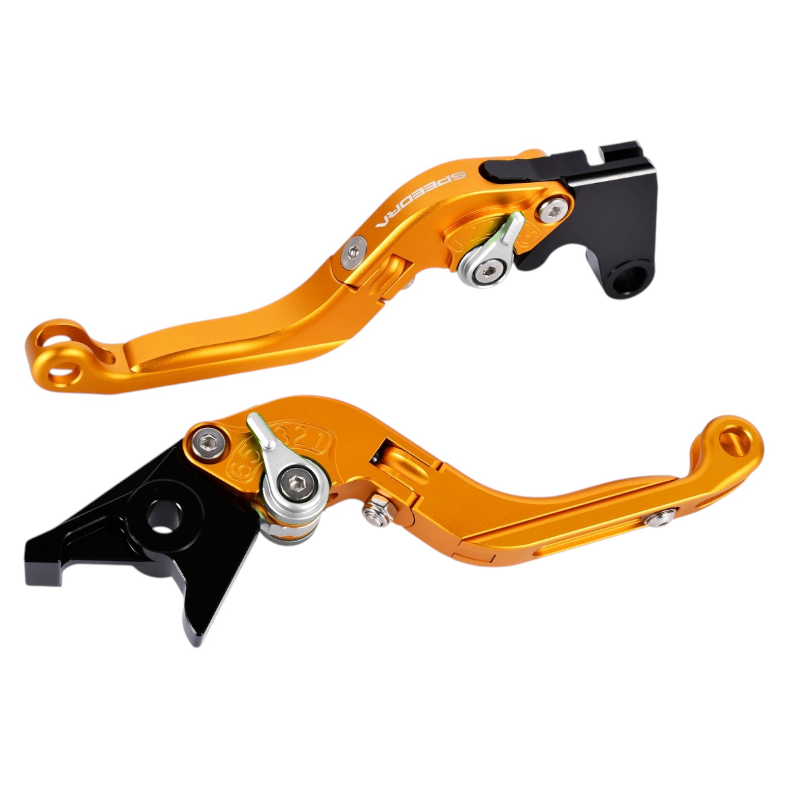 SPEEDRA アジャストレバー 可倒延長式(レバー/マットゴールド アジャスター/マットシルバー エクステンション/マットゴールド) YAMAHA用 LVGM091GD-SRGD バイク