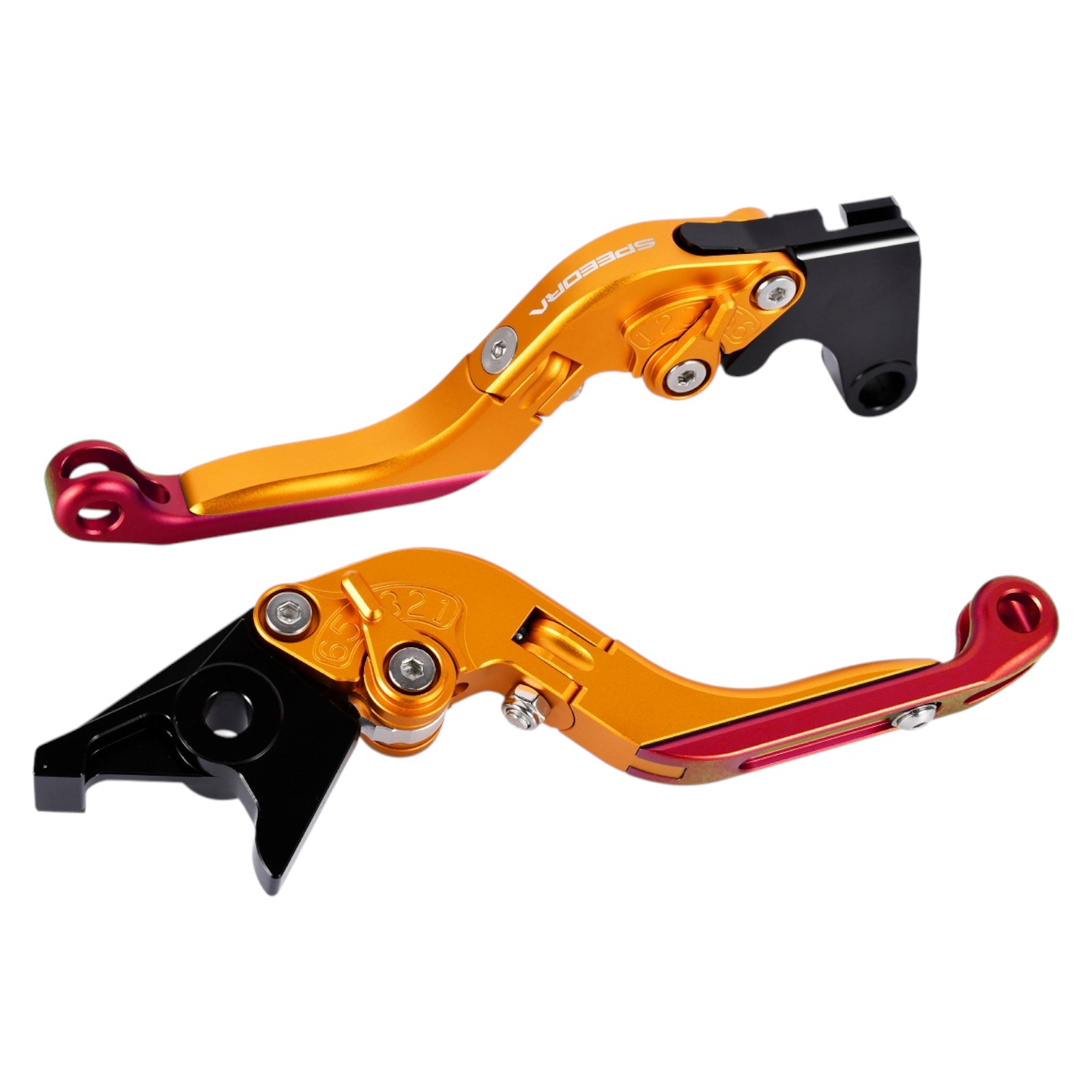 SPEEDRA アジャストレバー 可倒延長式(レバー/マットゴールド アジャスター/マットゴールド エクステンション/マットチタン) YAMAHA用 LVGM091GD-GDTM バイク