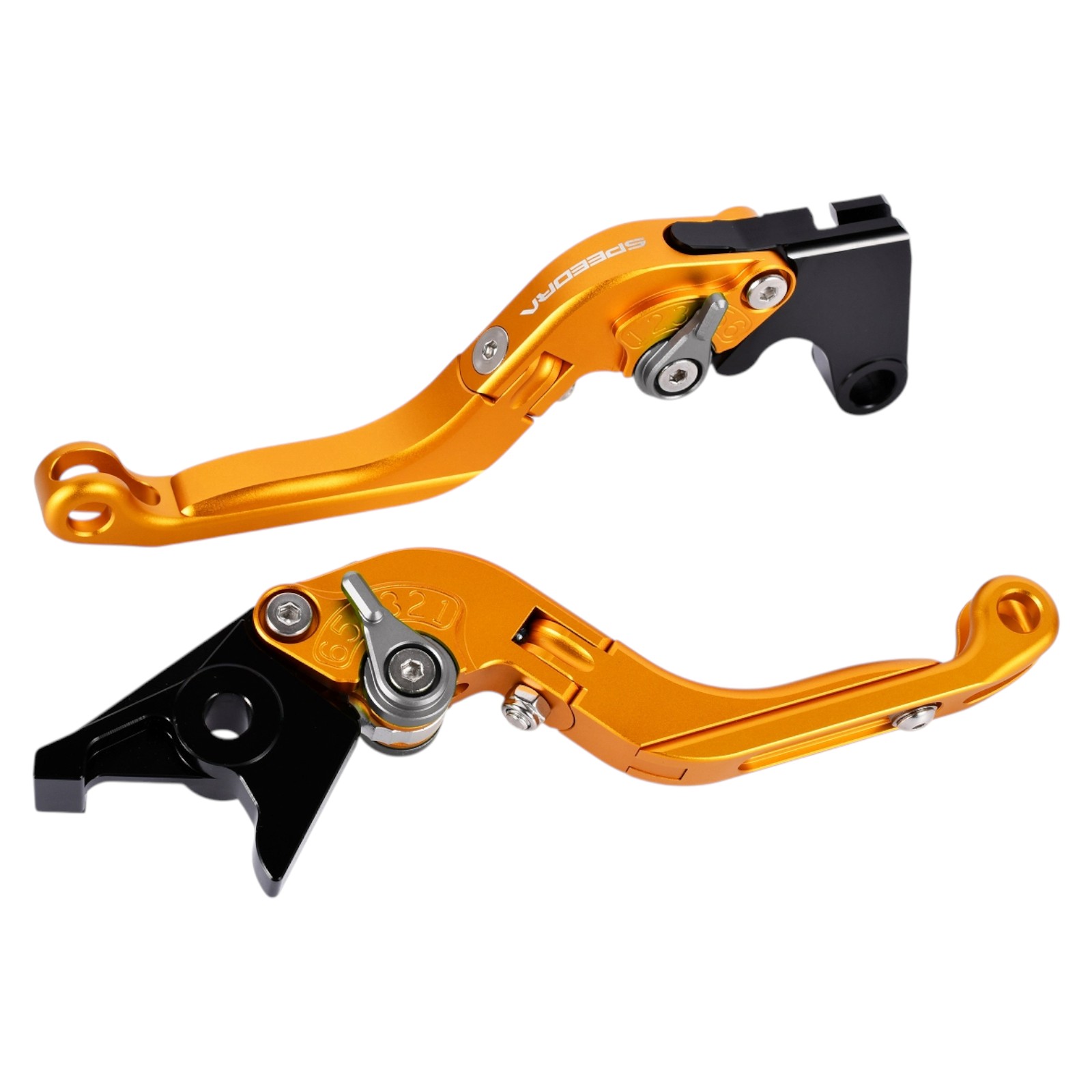 SPEEDRA アジャストレバー 可倒延長式(レバー/マットゴールド アジャスター/マットチタン エクステンション/マットチタン) YAMAHA用 LVGM091GD-TMTM バイク