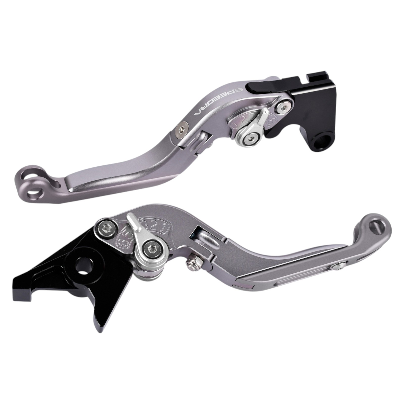 SPEEDRA アジャストレバー 可倒延長式(レバー/マットチタン アジャスター/マットシルバー エクステンション/マットシルバー) YAMAHA用 LVGM091TM-SRSR バイク