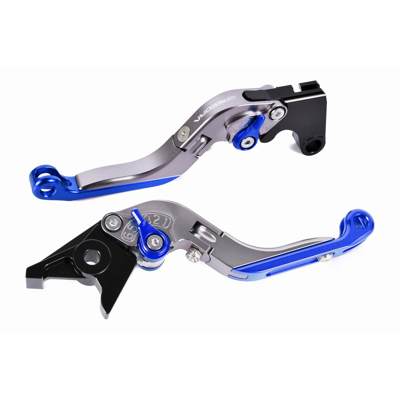 SPEEDRA アジャストレバー 可倒延長式(レバー/チタン アジャスター/ブルー エクステンション/チタン) LVGG090TM-BETM バイク