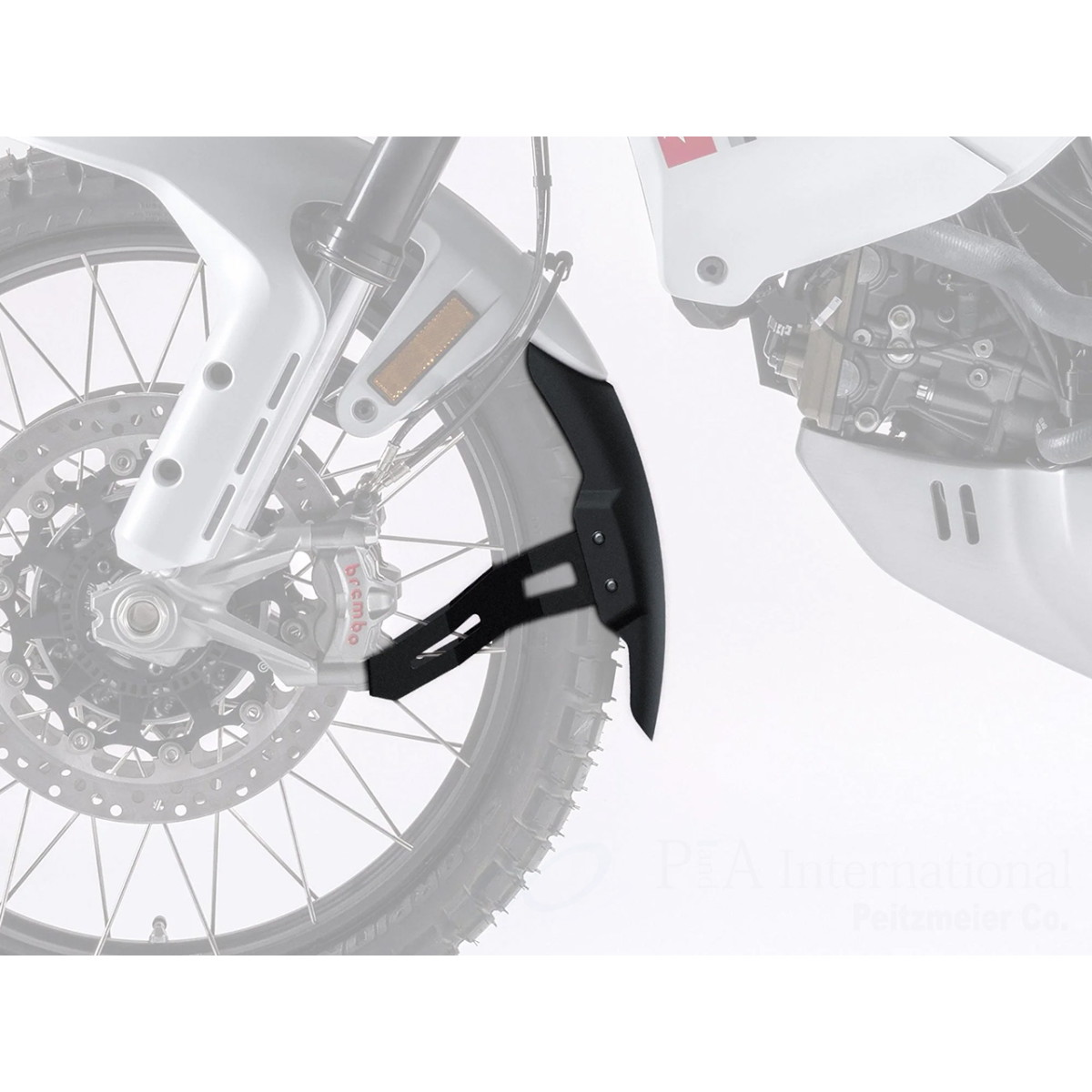 P&A International フロントエクステンドフェンダー Extra Ducati用 マットブラック PA02505 バイク 外装パーツ