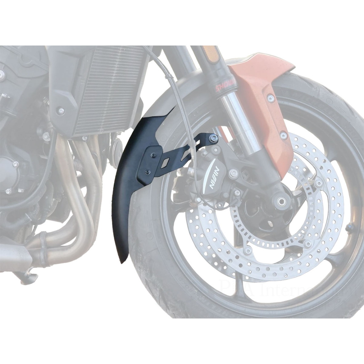 P&A International フロントエクステンドフェンダー Extra Triumph用 マットブラック PA02657 バイク 外装パーツ
