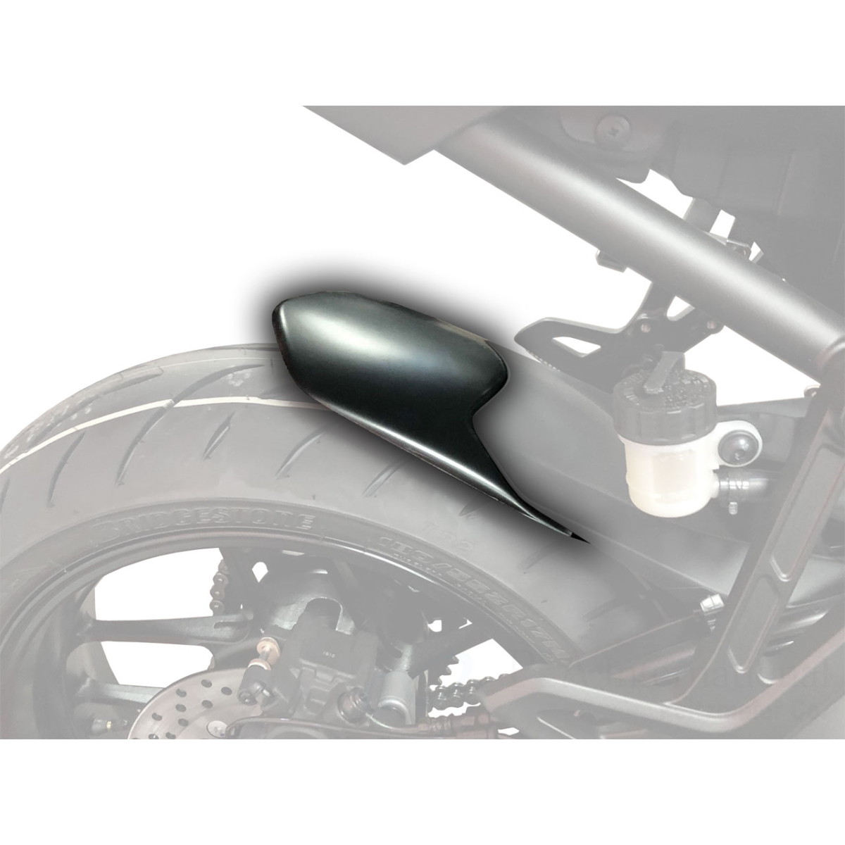 P&A International リアエクステンドフェンダー YAMAHA用 ブラック PA7252B バイク 外装パーツ