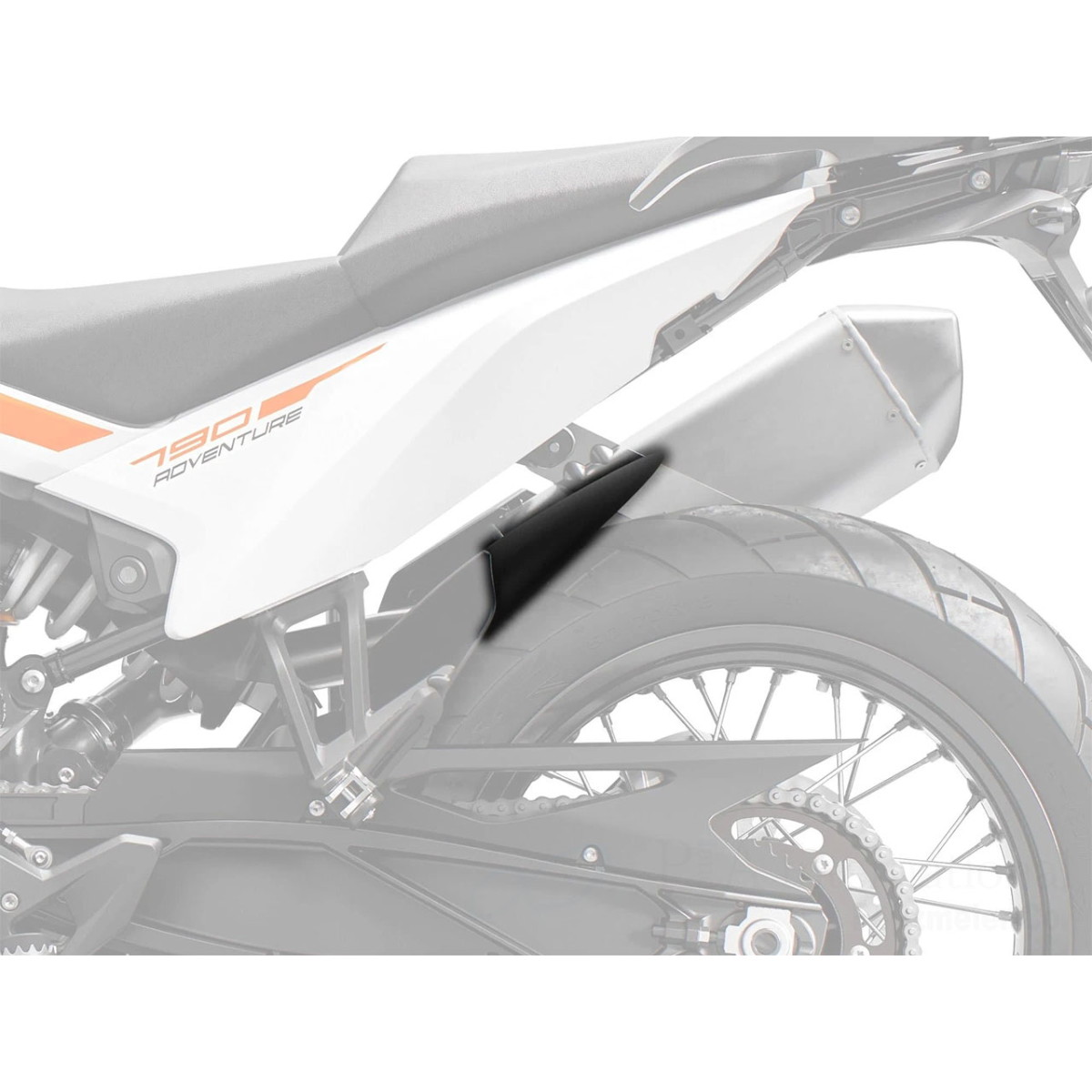 P&A International リアエクステンドフェンダー Husqvarna用/KTM用 マットブラック PA7931B バイク 外装パーツ