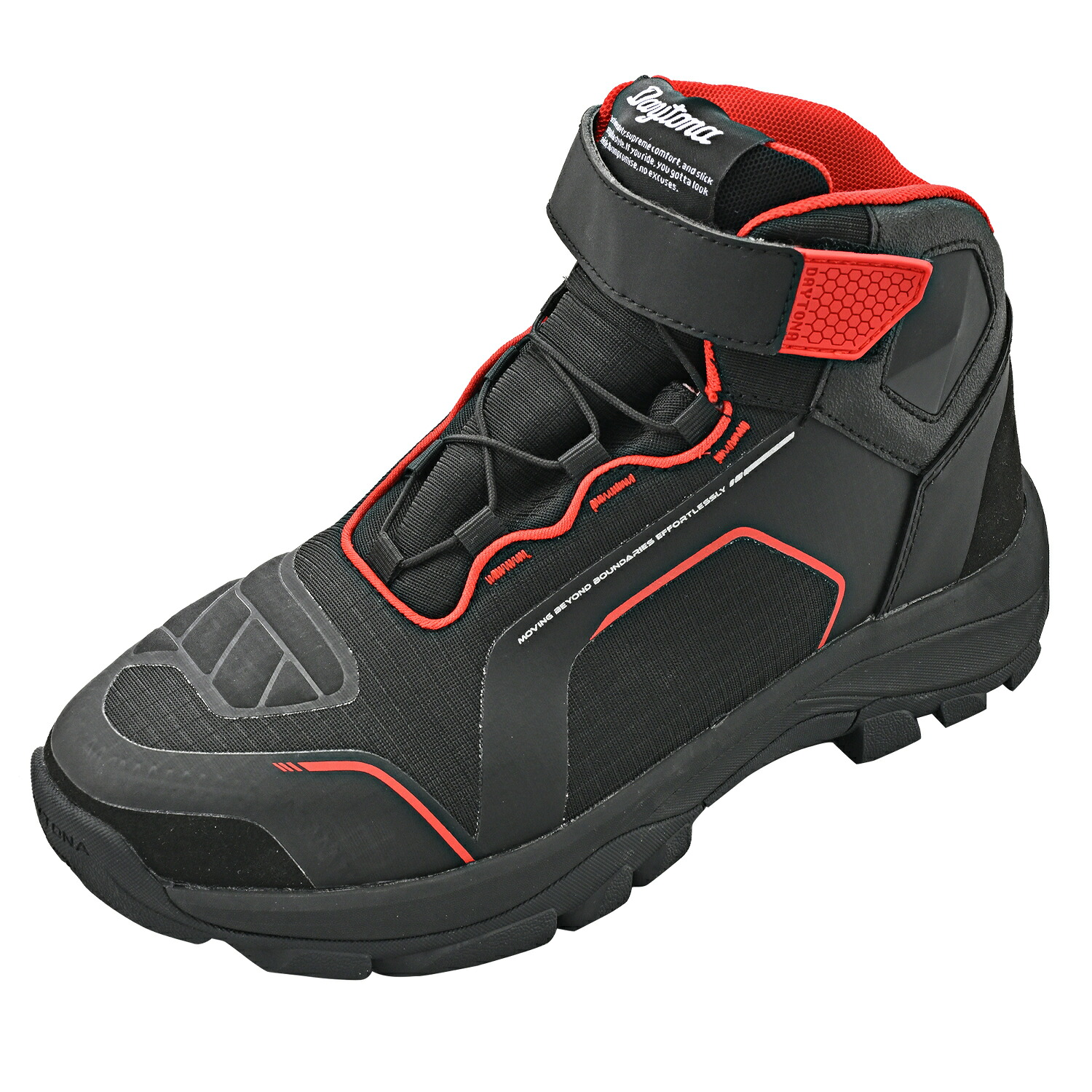 DAYTONA DS-502 R-WP ライディングシューズ ブラック/レッド 25.5cm 62496 バイク｜パーツダイレクト店