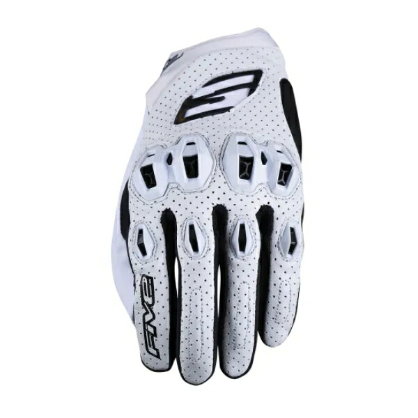 FIVE ストリートグローブ STUNT EVO2 LEATHER ホワイト XL バイク
