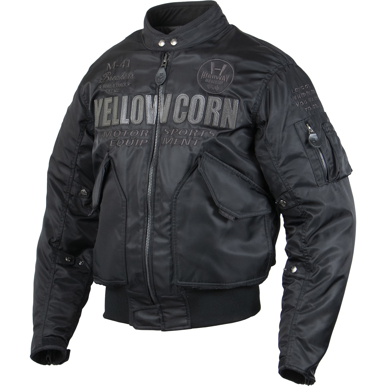 YeLLOWCORN YB-5302 ウィンタージャケット ブラック/ガンメタル 3LW バイク|パーツダイレクト店