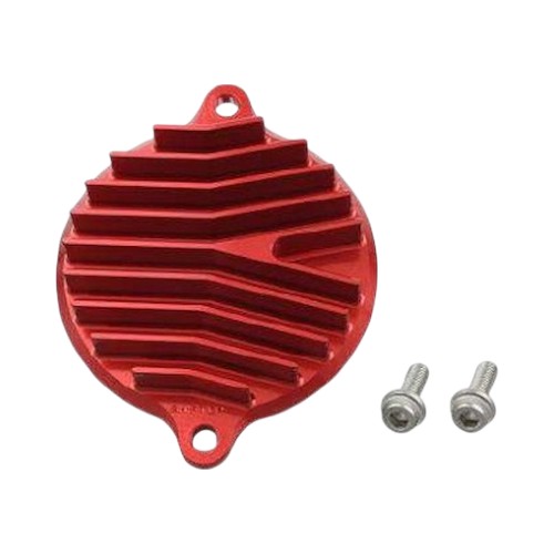 SHIFTUP ビレットビックフィンカムカバー レッド 260113-02 バイク エンジンカバー｜パーツダイレクト店