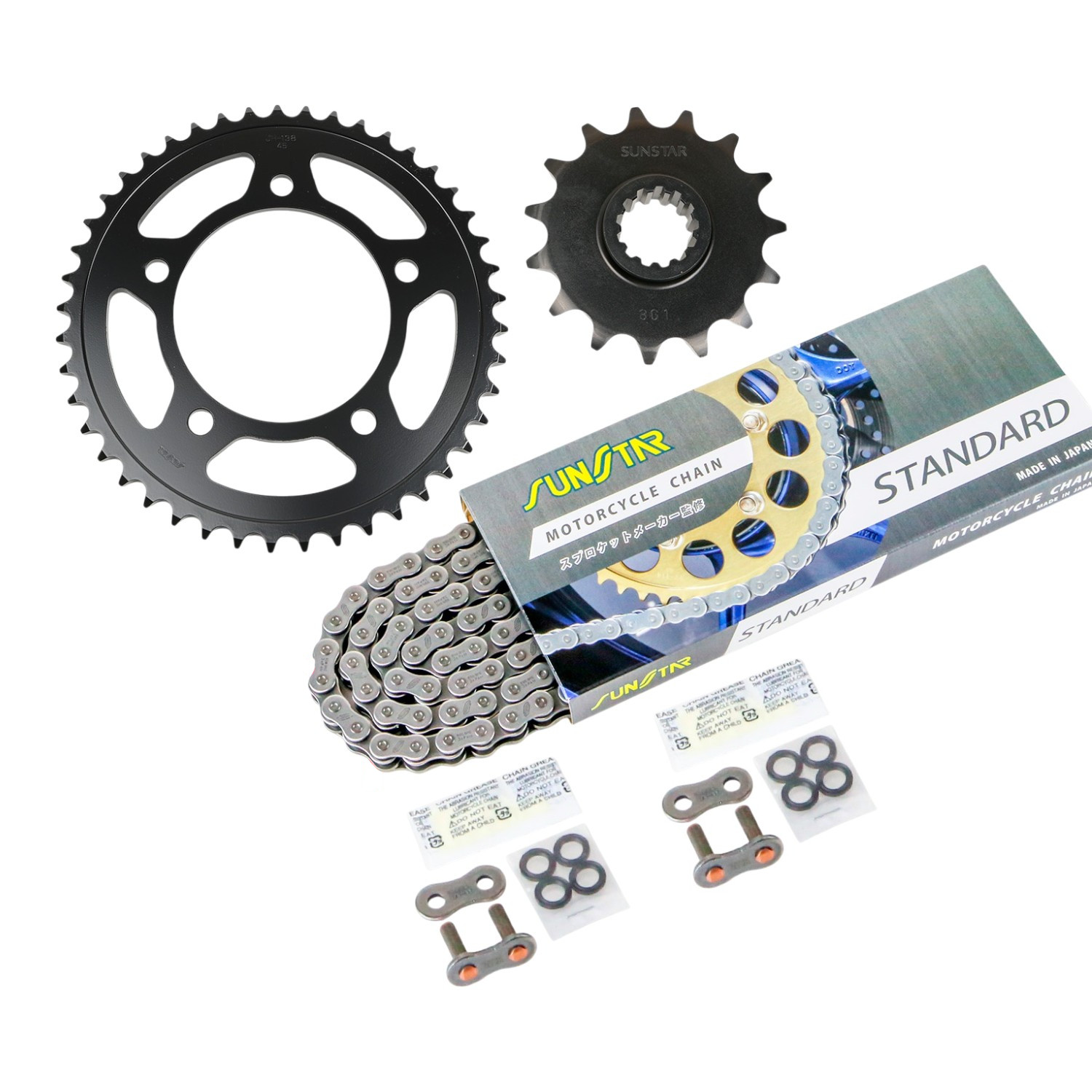 SUNSTAR(サンスター) バイク 駆動系 駆動系セット スプロケット&チェーンキット KS35005 KS35005 400X[13-18]｜CBR400R[13-18]｜CB400F[13-15]