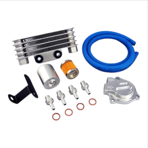 NCY(エヌシーワイ) NCY 四段オイルクーラーキット アドレスV125 708M04V1252-KN アドレスV125/G CF46A(K5/K6)｜アドレスV125/G/リミテッド CF46A(K7/K9)｜アドレスV125/G/リミテッド CF46A CF4EA(K9)O2センサー付き バイク オイルクーラーセット｜パーツダイレクト店