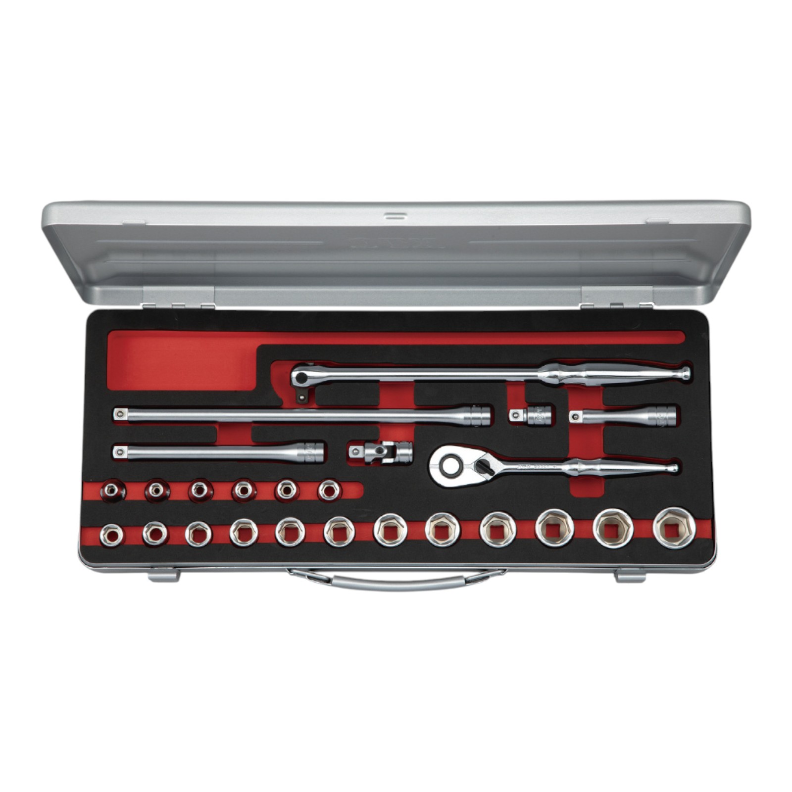 KTC(ケーティーシー) TB325A 9.5sq .ソケットセット 六角 25点 TB325A 整備用品 ソケットレンチ・ラチェット工具セット|パーツダイレクト店