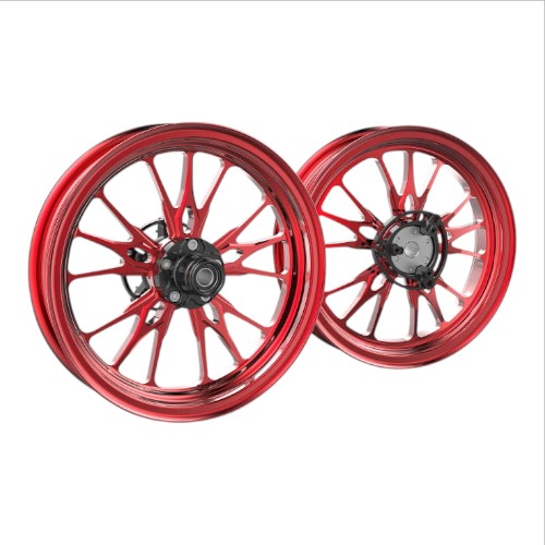 MOS(モス) 鍛造アルミホイール前後セット XR-15 シグナスX 4/5型 レッド Y-XR-FG-15-01-KN シグナスX バイク ホイール｜パーツダイレクト店