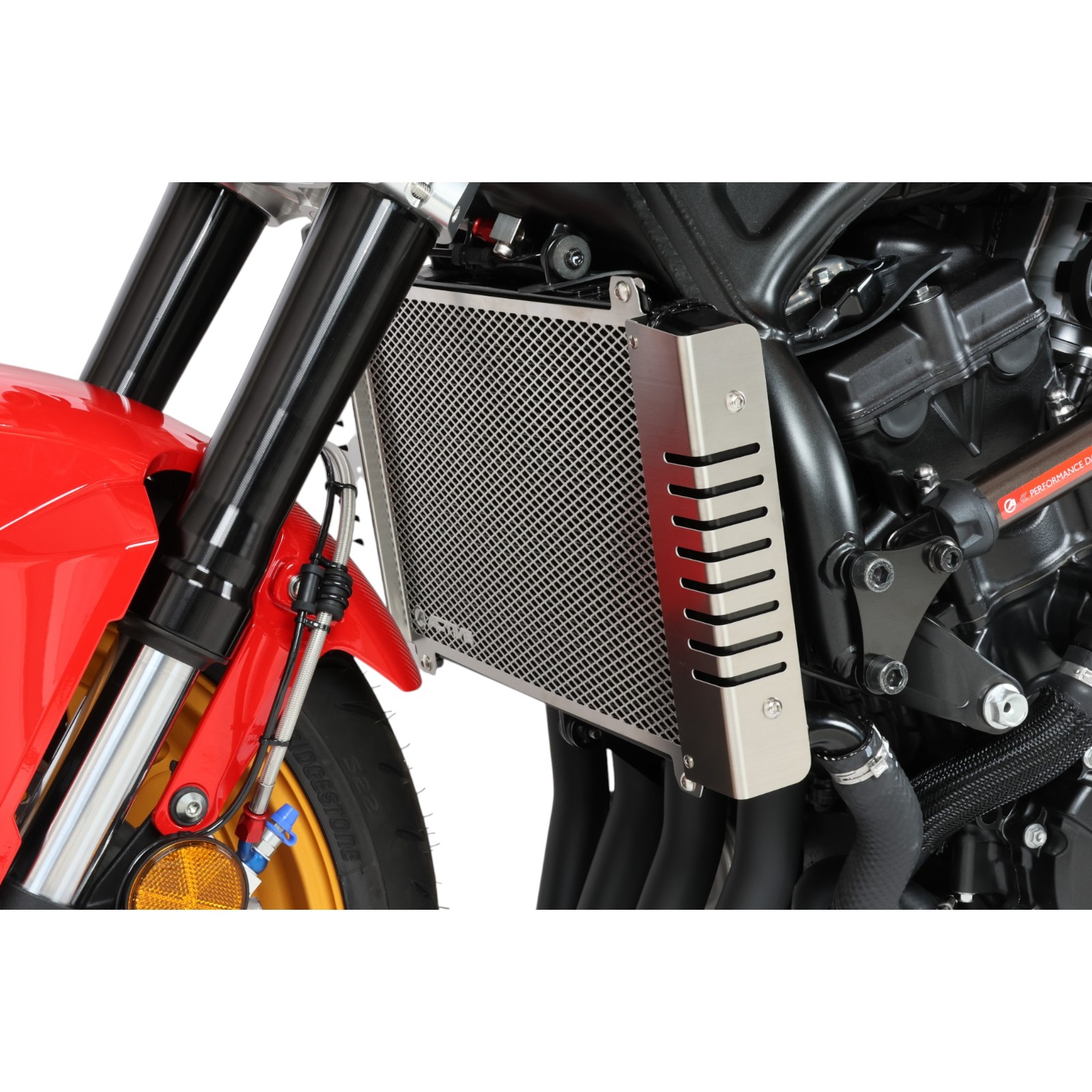 ACTIVE(アクティブ) ラジエターコアガード フルジャケットタイプ ステンシルバー CB1000F 1350018 CB1000F[26-26] バイク コアガード・ラジエーターカバー｜パーツダイレクト店