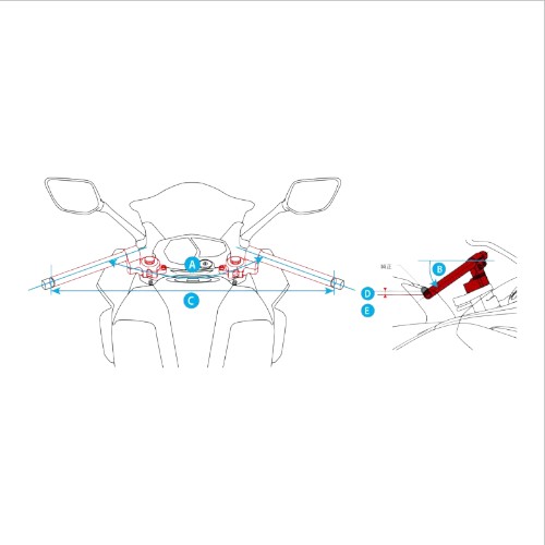 ACTIVE(アクティブ) セパレートハンドルキット Ninja400/250 50970004 Ninja400(ABS)[18-24]｜Ninja250(ABS)[18-24] バイク ハンドルバー｜パーツダイレクト店