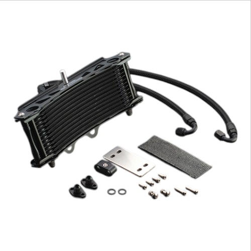 ACTIVE(アクティブ) オイルクーラーキット ラウンド #6 9-13R ブラック仕様 サーモ対応キット XJR400 AC14033613BC XJR400[93-96]｜XJR400R[95-07]｜XJR400RII[96-96] バイク オイルクーラーセット｜パーツダイレクト店
