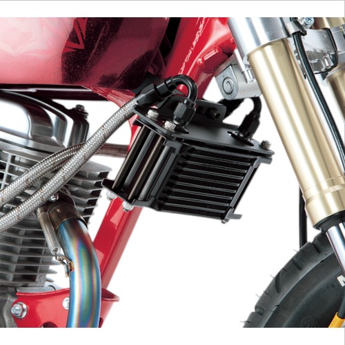 ACTIVE(アクティブ) オイルクーラーキット(横) ストレート #6 4.5-7R シリンダー取出しタイプ APE100/50 AC14052507N APE100[02-08]｜APE50[01-07] バイク オイルクーラーセット｜パーツダイレクト店