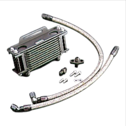 ACTIVE(アクティブ) オイルクーラーキット ストレート #6 4.5-7R ブラック仕様 SRX400 AC14054007BN SRX400[85-86] バイク オイルクーラーセット｜パーツダイレクト店