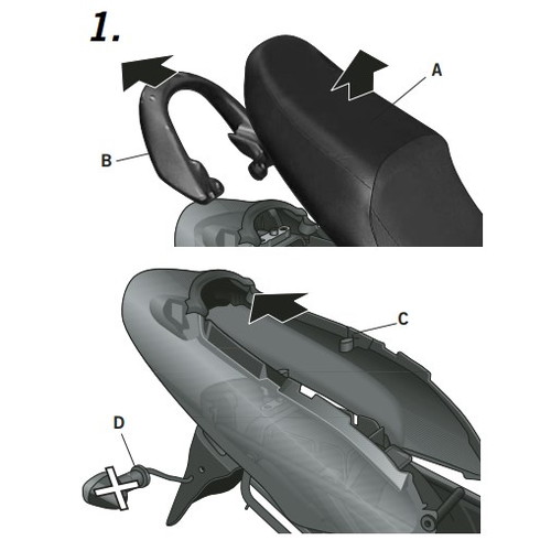 SHAD(シャッド) サイドバッグフィッティングキット GSX750F (03-07) S0GS74SF バイク