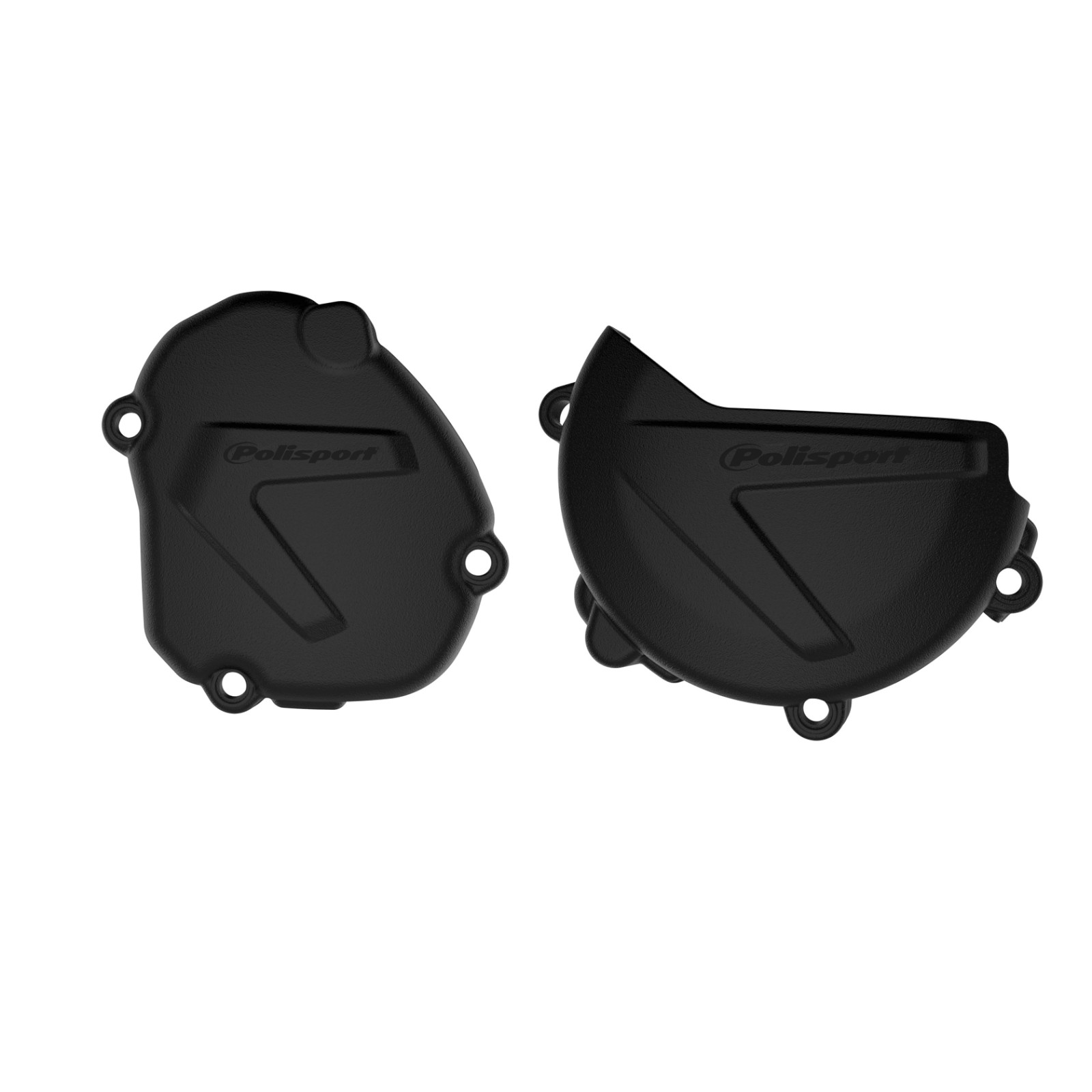 Polisport(ポリスポーツ) バイク エンジンカバーセット クラッチ+イグニッションカバー プロテクター ブラック YAMAHA用 YZ125