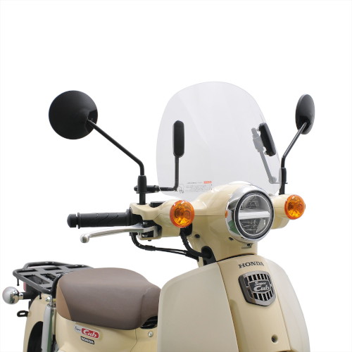 旭風防(af) バイク 外装 風防・ウインドシールド・スクリーン CUB-F8 スーパーカブ50/110(JA59/JA44/AA09) ショートバイザー クリア CUB-F8 スーパーカブ110[2022.04～](8BJ-JA59)｜スーパーカブ110[2017.11～2022.04](2BJ-JA44)｜スーパーカブ50[2017.11～](2BH-AA09)