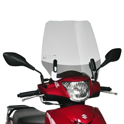 当時物　バイク用風防 透明 赤 楽天市場】【送料無料!!】Z-FATHER 旭風防 クリア(赤縁)(緑布