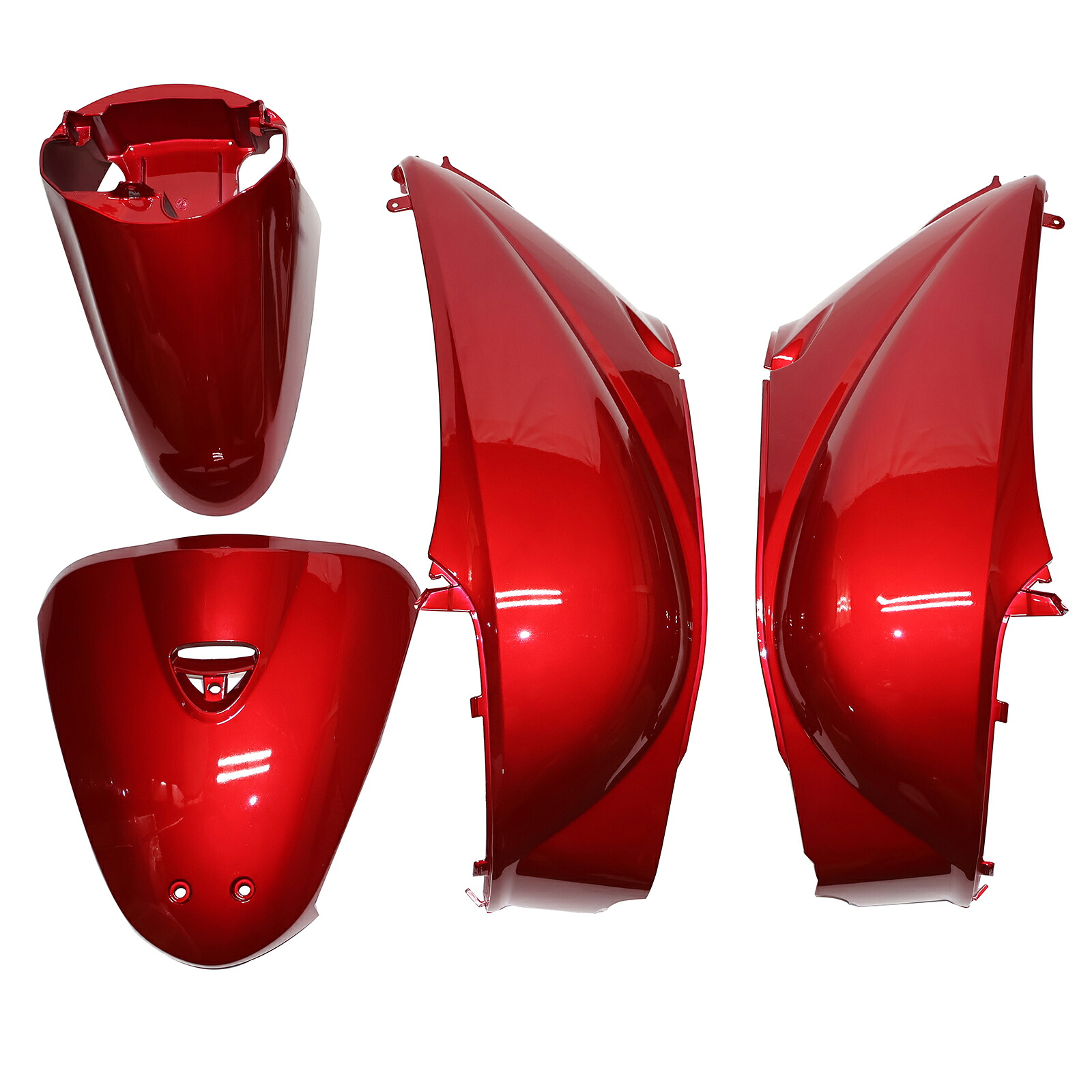 ホンダ トゥデイ TODAY AF67 外装 4点 カウル セット キャンディールーシッドレッド PFP