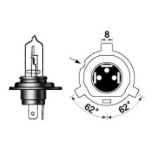M&H(エムアンドエイチ) バイク ヘッドライト球 H4R 12V60 35W HD B2ホワイトステルス 131 SS
