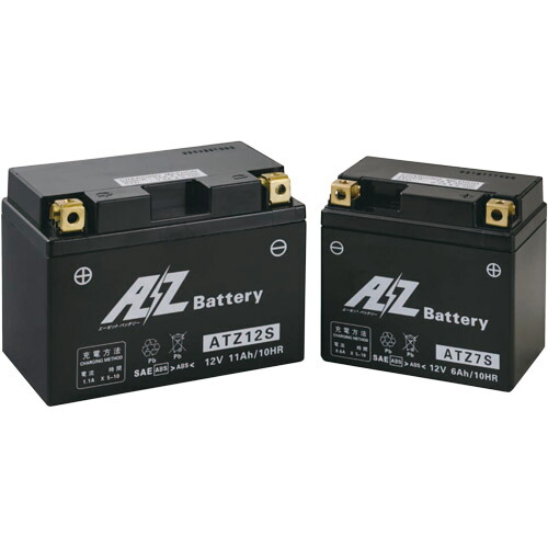 AZバッテリ－ ATX12-BS (YTX12-BS 互換)(液入充電済) バイク 密閉型MFバッテリー