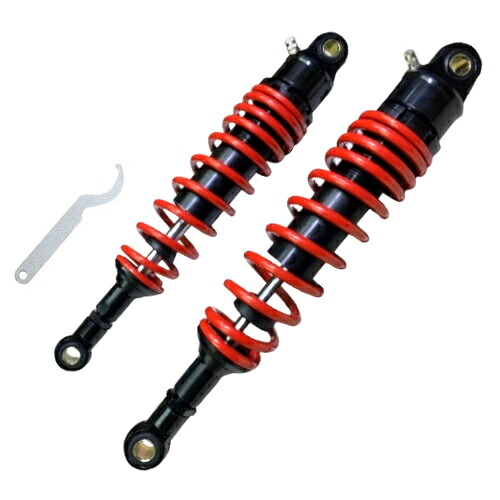 エナジープライス リアサスペンション 340mm 窒素ガス封入式 リアショック ホンダ CB400 レッド 2本入 バイク