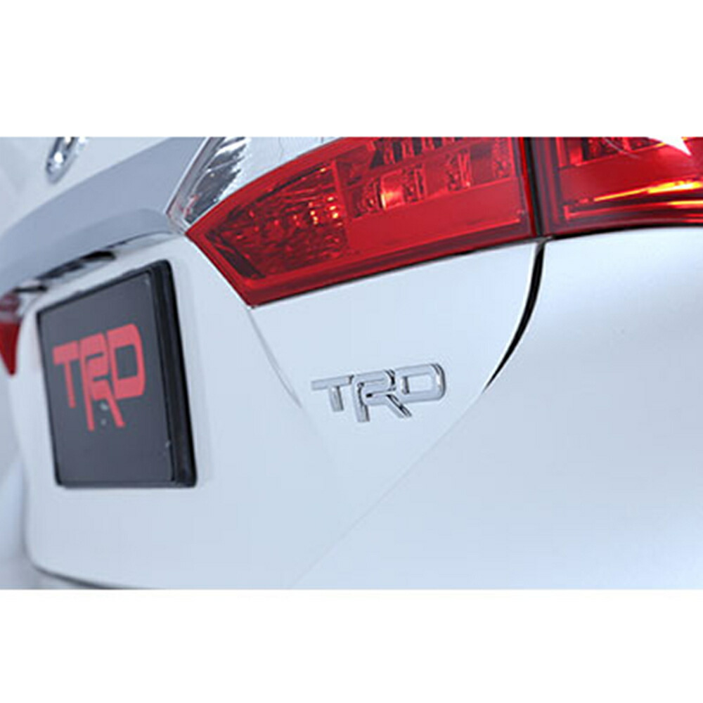 TRD トヨタ 純正 TRDエンブレム クロームシルバー 海外純正 輸出仕様 TOYOTA TRD GENUINE PARTS  クリックポスト送付｜パーツダイナミクス 楽天市場店