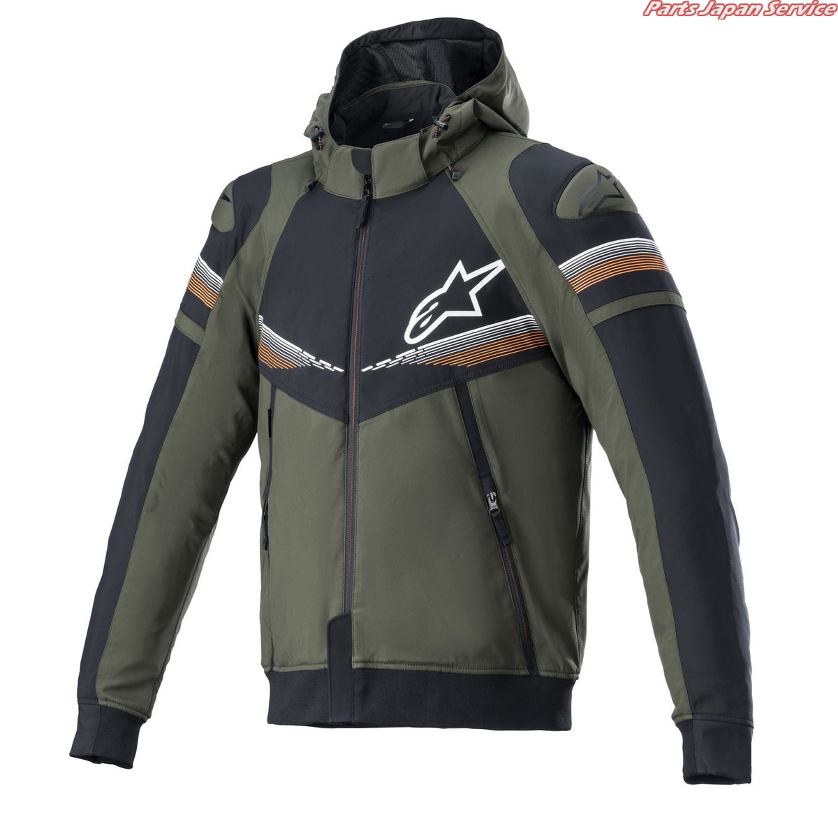 SEKTOR V2 TECH HOODIE [684 FOREST BLACK ORANGE FLUO] M 4200520 アルパインスターズ