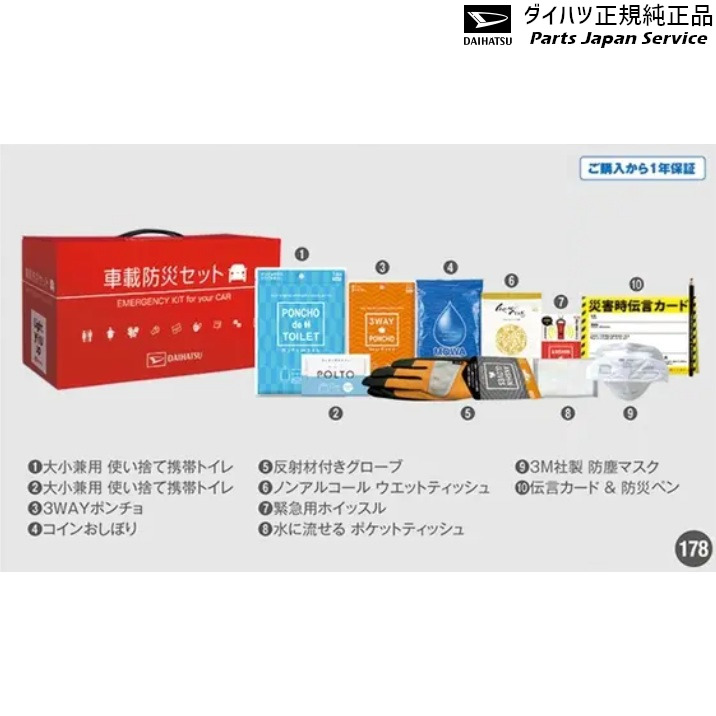 LA850S系ムーヴ 178.車載防災セット 08910-K9005 MOVE DAIHATSU
