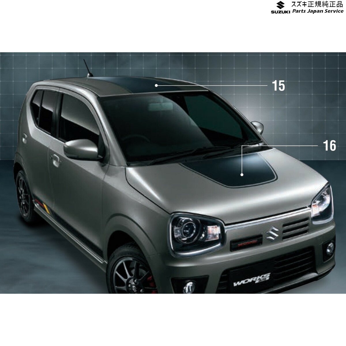 純正 スズキ SUZUKI HA36S(3型), HA36V(2型)系アルト 16 カーボン調フードデカール AAET 99000-99035-V00 ALTO|パーツジャパンサービス店