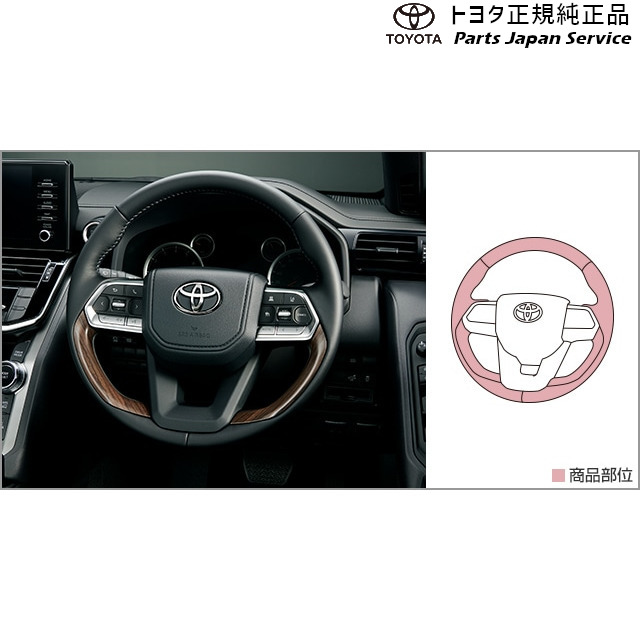 純正 トヨタ TOYOTA 300系ランドクルーザー ウッド調ステアリング トヨタ FJA300W VJA300W 300LANDCRUISER TOYOTA