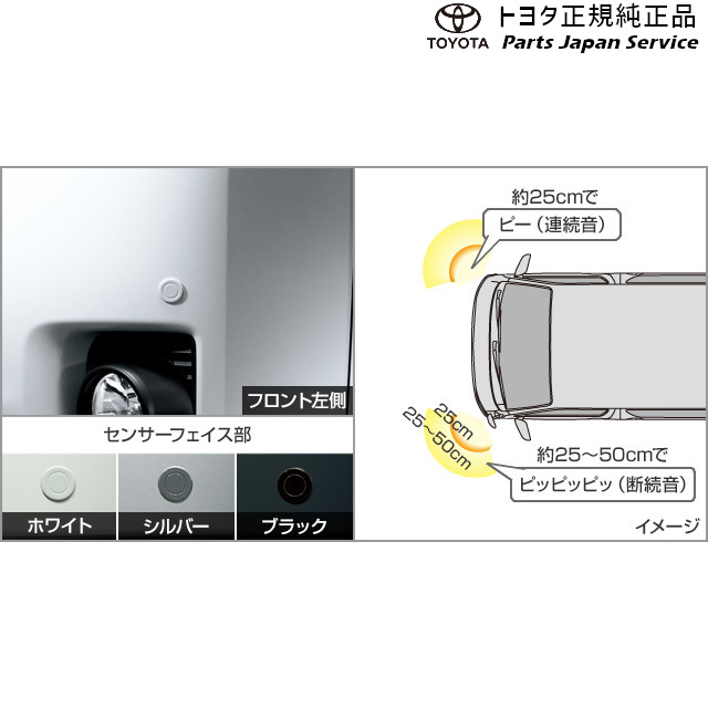 純正 トヨタ TOYOTA 200系ハイエース コーナーセンサー(フロント左右) TRH211K TRH216K GDH211K TRH221K GDH221K TRH226K GDH226K TRH200V GDH201V GDH206V TRH200K GDH201K GDH206K TRH223B GDH223B TRH228B TRH224W TRH229W TRH214W TRH219W 200hiacewagon