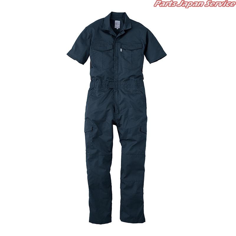 シャドーストライプ･サマー半袖ツナギネイビー GE-525-12-4L｜パーツジャパンサービス店
