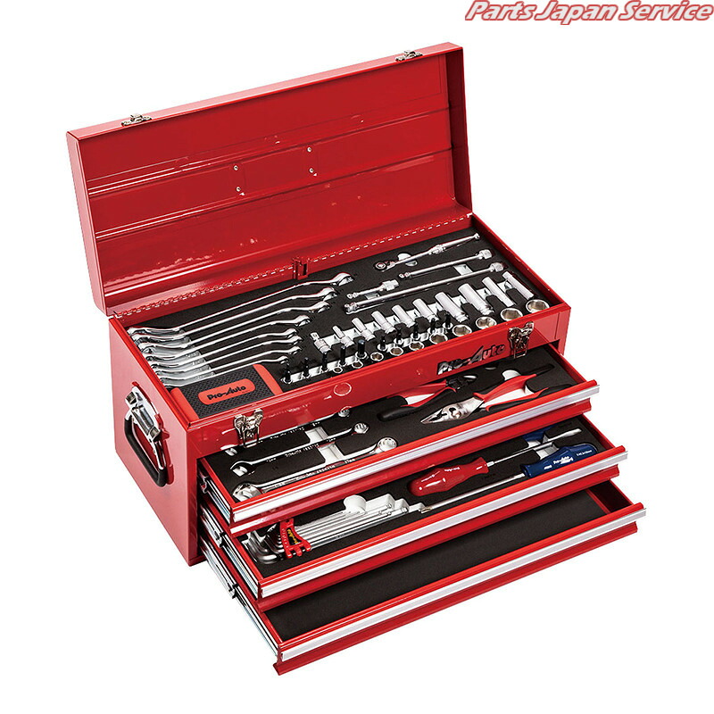 3/8&1/4DR83PCツールキット赤 TE-383R|パーツジャパンサービス店