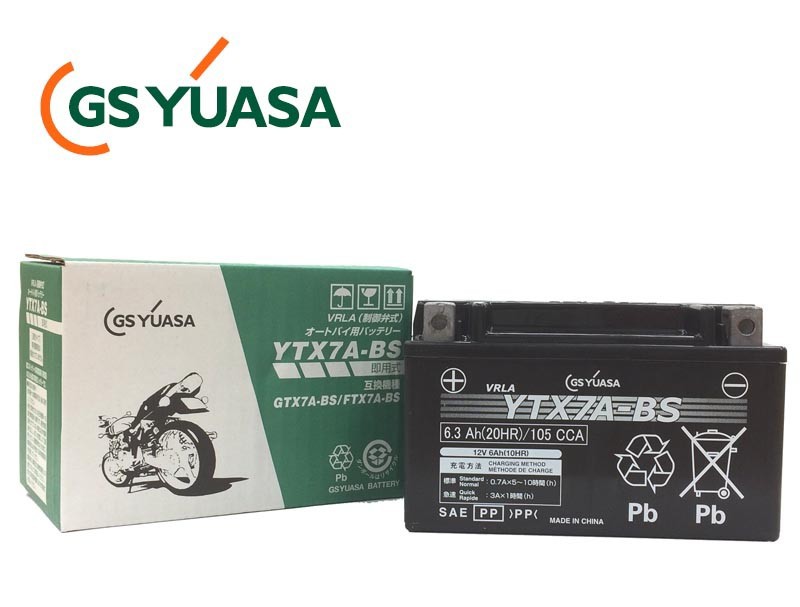 GSYUASA（GSユアサ） YTX7A-BS VRLA（制御弁式）バイク用バッテリー｜PartsOnline 店