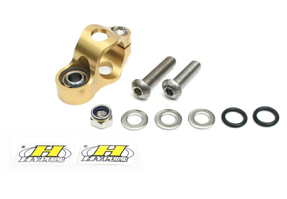 HYPERPRO GSX1300R/R1000/R750/R600 CNCステアリングダンパーステー 75mm/TYPE-1 (純正タイプ) ゴールド 22115021｜PartsOnline 店