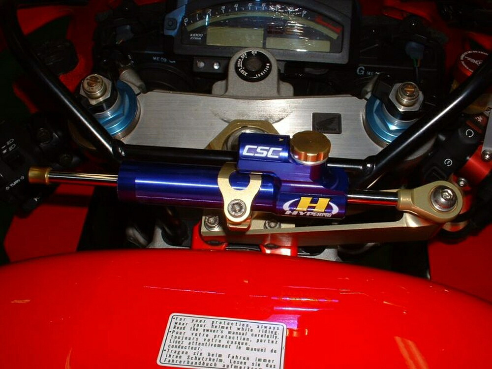 HYPERPRO VTR1000 SP-1 CNCステアリングダンパーステー 75mm/TYPE-3 ゴールド 22111021