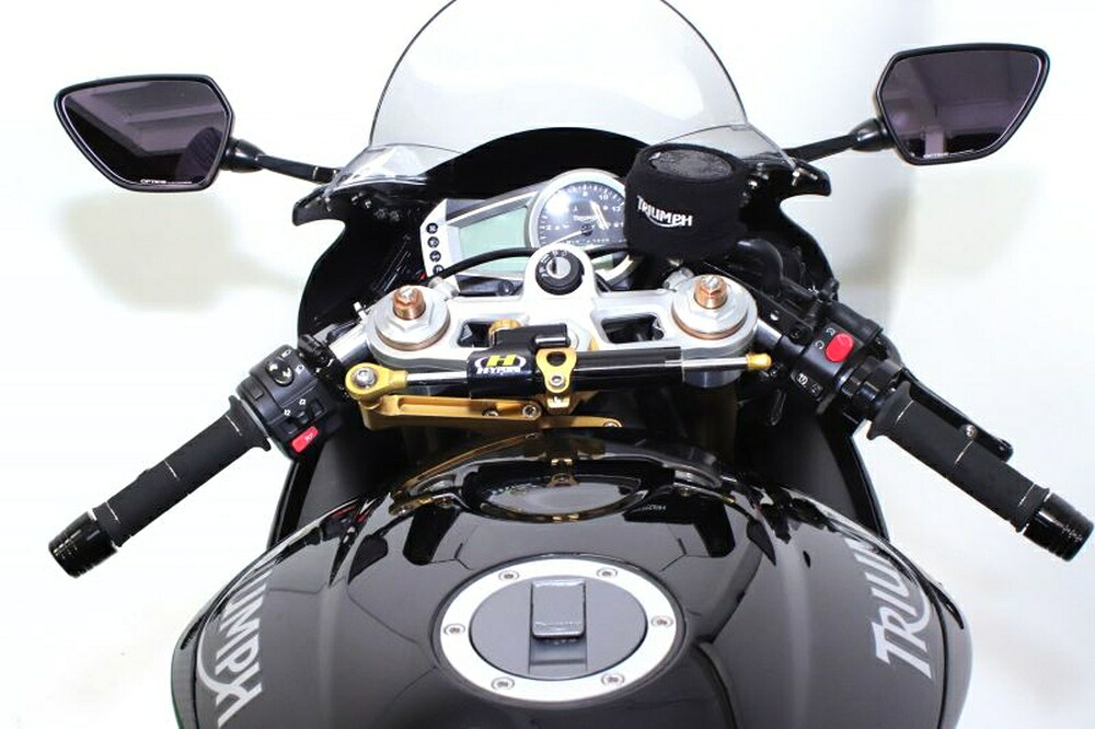 HYPERPRO DAYTONA 675 CNCステアリングダンパーステー 75mm/TYPE-3 ゴールド 22119032｜PartsOnline 店