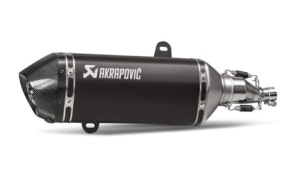 AKRAPOVIC GTS125 SLIP ON LINE ステンレス ブラック S-VE125SO2-HZBL｜PartsOnline 店