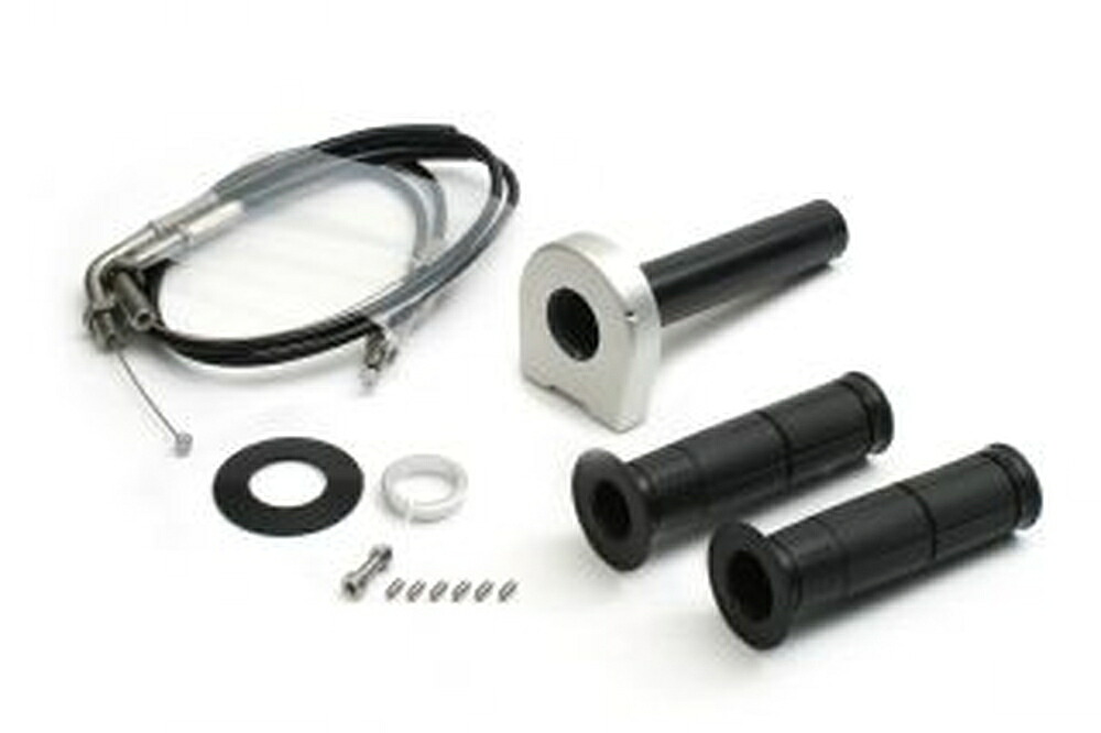 ACTIVE GSX-R600 スロットルキット TYPE-2 シルバー 巻取φ28 (メッキ金具) 1069042｜PartsOnline 店